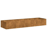 Planter Rusty 280x80x40 cm Weathering Steel 860765