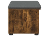 Hall Bench with Cushion with Shelf Smoked Oak 80 x 38 x 46 cm 891508