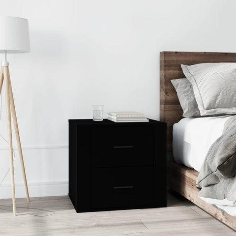 ZNTS Bedside Cabinet Black 50x39x47 cm 816705