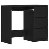 Desk Black Oak 90x45x76 cm Engineered Wood 862490