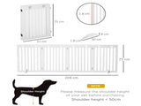 Wooden Pet Gate Foldable Freestanding Dog Safety Barrier w/ Support Feet T3398P349696
