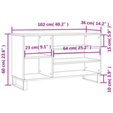 Shoe Cabinet Grey Sonoma 102x36x60 cm Engineered Wood 831426