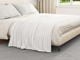 Throw Blankets 6 pcs White 150 x 130 cm Fleece 42016889