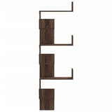 ZNTS Wall Corner Shelf Brown Oak 45x45x147 cm Engineered Wood 852642