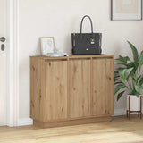LED Sideboard Artisan Oak 90 x 32 x 75 cm Engineered Wood 869681
