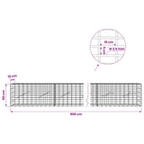 Gabion with 3.5 mm Wire and 5x10 cm Mesh 900x10x50 cm 3462516