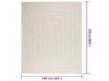 Rug ZIZUR Cream 160x230 cm Jute Look Indoor and Outdoor 4010366