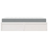Bed with Mattress White 100x200 cm Solid Wood Pine 3281941