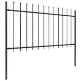 Garden Fence Steel Sturdy Rectangular Modern 277620