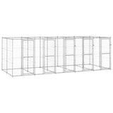 Outdoor Dog Kennel Galvanised Steel 12,1 m 3082285