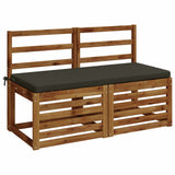 2-Piece Bench Cushions SOEST 2 pcs 100% Polyester Anthracite 949331