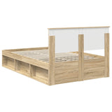 Bed Frame with Headboard Sonoma 120 x 190 cm Engineered wood 3407897