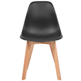 Dining Chairs 6 pcs Black Plastic 244779