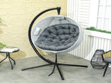 Hanging Egg Chair Outdoor Indoor Garden Swing Chair with Folding Basket, Garden Hanging Chair with T3398P328457