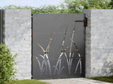 Garden Gate with Lock Black 85 x 125 cm Powder-coated steel 42015865