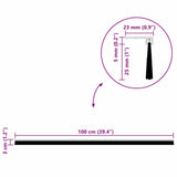 Self-adhesive Door Brush Seals 12 pcs Black 100 cm 42019578