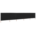 ZNTS 5-panel Wind Screen Fabric 600x120 cm Black 47164