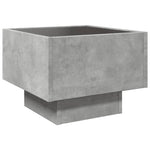 ZNTS Side Table with LED Concrete Grey 40x40x30 cm Engineered Wood 847500