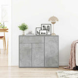 800679 Sideboard Concrete Grey 88x30x70 cm Engineered Wood