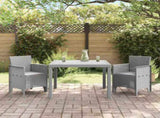 Garden Dining Set 3 pcs Light Grey Polypropylene 3378689