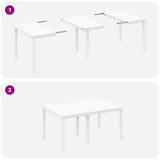 Garden Dining Table White 150 x 100 x 73 cm Poly Rattan 871686