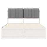 Bed Frame with Upholstered Headboard Light Grey 140 x 200 cm 3398233