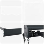 Retractable Awning Manual White 400 x 300 cm Fabric, Metal 3330636