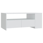 Coffee Table White 102x55x42 cm Engineered Wood 810917