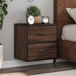 ZNTS Wall-mounted Bedside Cabinets 2 pcs Brown Oak 40x31x39.5 cm 848733