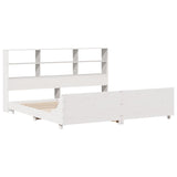 Bed Frame without Mattress White 180x200 cm Super King Solid Wood Pine 3323681