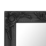 Wall Mirror Baroque Style 50x50 cm Black 320315