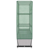 Raised Bed with Greenhouse Cover Rattan Look 120x40x138 cm 4015843