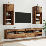 Wall-mounted TV Cabinet with LED Old Wood 40.5 x 30 x 90 cm 882954