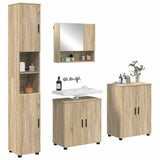 Bathroom Furniture Set 4 pcs Sonoma Oak Engineered wood & Metal 3393005