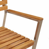 Garden Chair 4 pcs Solid Teak Wood and Stainless Steel 42006200
