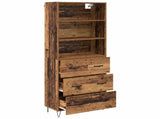 Highboard with Drawer 2 pcs Old Wood Engineered Wood 3415702