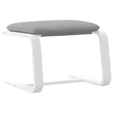 Footstool Light Grey 51x41x40 cm Fabric 351064