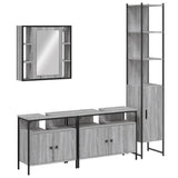 4 Piece Bathroom Cabinet Set Grey Sonoma Engineered Wood 3214748