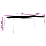 Dining Set 7 pcs Anthracite Steel 3422864