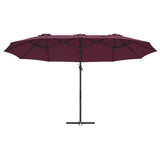 Umbrella Bordeaux Red 372 x 198 x 243 cm 42003381