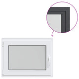 Basement Window RISOR 80 x 70 cm PVC and Glass Anthracite 42047324