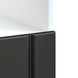 Oven Cabinet Lucca Black Engineered Wood 853758