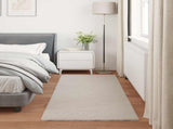 Faux Rabbit Fur Rug Olite Beige 100 x 200 cm Polyester 42021635