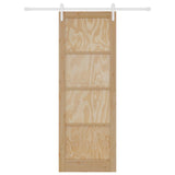 Sliding Door Natural and White 83 x 232 cm Solid Pine Wood 3445418