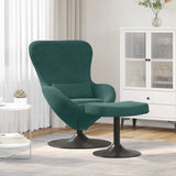 Egg Chair with Footstool Dark Green 63 x 73 x 90 cm Velvet 42002746