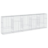 Gabion Basket with Cover 500x50x150 cm Galvanised Iron 3295158