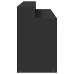 Desk with LED Lights Black 140x55x91 cm Engineered Wood 3309421