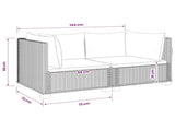 2 pcs Rattan Lounge Set with Cushions GENDT Natural Rattan 3429857
