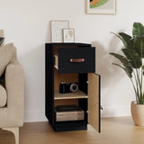 Sideboard Black 34x40x75 cm Solid Wood Pine 820126