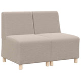 Modular Sofa Unit Armless 2 pcs Light Grey 55 x 74 x 82 cm 3399783
